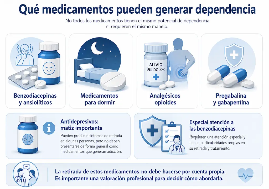 Medicamentos que pueden generar dependencia